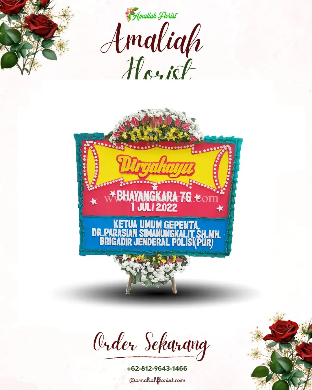 Papan Bunga HUT Ulang Tahun Nabire